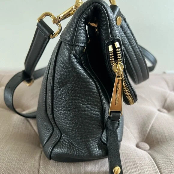 Authentic Michael Kors Crossbody Shoulder Leather Bag Black - Picture 3 of 13